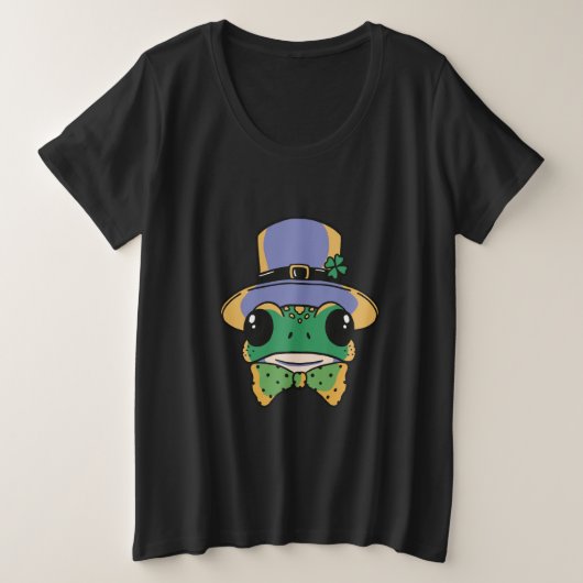 Frosch St Patricks Day Costume Große Größe T-Shirt (Design vorne)