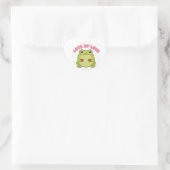 Frosch-Sticker 'Lots Of Love' - Süßer Frosch hält  Herz-Aufkleber (Tasche)