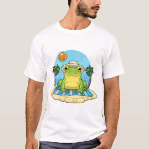 Frosch Strand Palmen Sommer T-Shirt