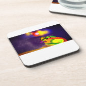 Frosch Summer Getränkeuntersetzer (Linke Seite)