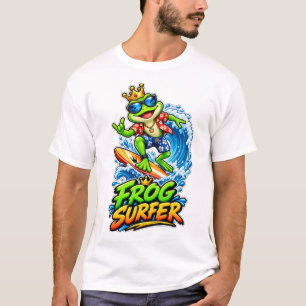 Frosch-Surfer – Lustiger königlicher Frosch beim S T-Shirt