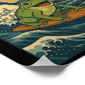 Frosch-Surfing Japanisch _3 Poster (Ecke)