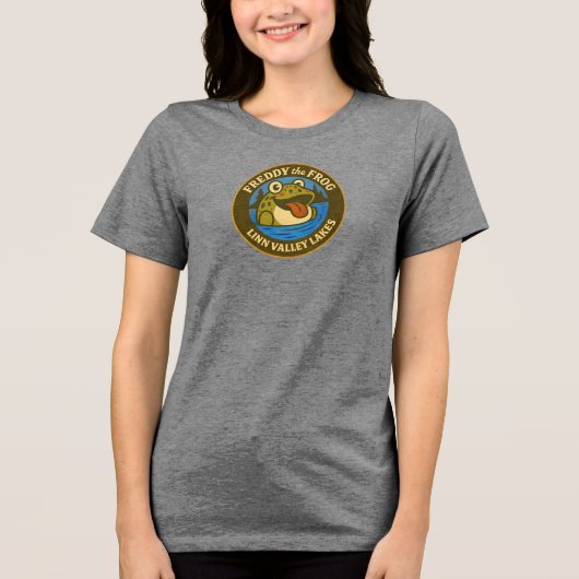 Frosch-T-Shirt für Frauen Tri-Blend Shirt (Vorderseite)