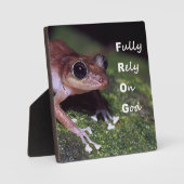 Frosch Tabletop Plaque mit Easel Fotoplatte (Vorderseite)