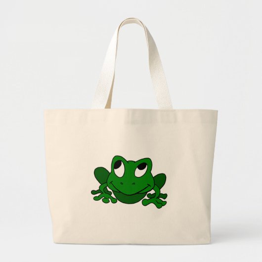 Frosch-Taschen-Tasche Jumbo Stoffbeutel (Vorne)
