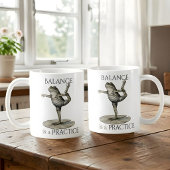 Frosch Tasse - "Balance ist eine Praxis"