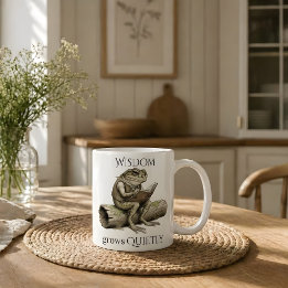 Frosch-Tasse - "Weisheit wächst still" Kaffeetasse