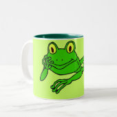 Frosch-Tasse Zweifarbige Tasse (Vorderseite Links)