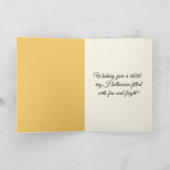 Frosch-tastische Kürbiskeule Halloween Feiertagskarte (Innenseite)