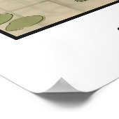 Frosch-Teegarten-Kunstprint Serene Zen Botanik Poster (Ecke)