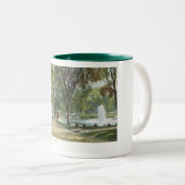 Frosch-Teich, Boston allgemeines c1910 Vintag Zweifarbige Tasse (VorderseiteRechts)