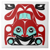 Frosch Tile - NW Coast Indian Formline Style Fliese (Vorderseite)