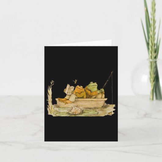 Frosch Toad Fischen Vintages Clic Book Frosch Karte (Vorderseite)