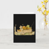 Frosch Toad Fischen Vintages Clic Book Frosch Karte (Gelbe Blume)