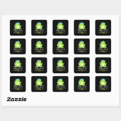 Frosch total Cool Quadratischer Aufkleber (Blatt)