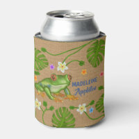 Frosch Tropische Blätter Blume | Personalisierter 