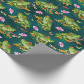 Frosch-tropisches Geschenkpapier (Ecke)
