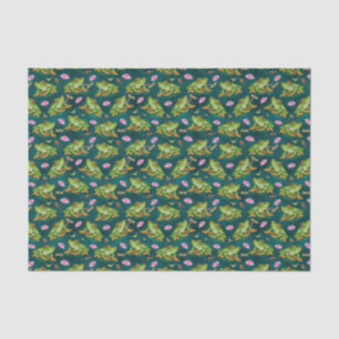 Frosch tropisches Lily Pad Dragonfly Fischteich Mu Seidenpapier
