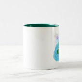 Frosch u. Fliege Zweifarbige Tasse (Mittel)