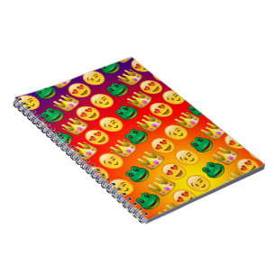 Frosch u. Prinzessin Emojis Pattern Notizblock