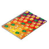 Frosch u. Prinzessin Emojis Pattern Notizblock (Linke Seite)