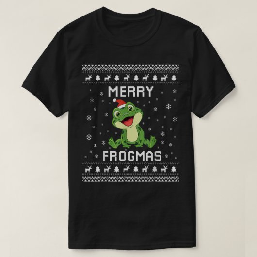 Frosch Ugly Christmas Sweater Frog Lover Holiday P T-Shirt (Design vorne)