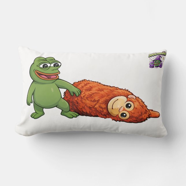 Frosch und Affe Lendenkissen (Vorderseite)