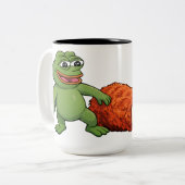 Frosch und Affe Zweifarbige Tasse (Vorderseite Links)
