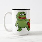 Frosch und Affe Zweifarbige Tasse (Links)