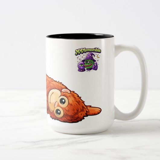 Frosch und Affe Zweifarbige Tasse (Rechts)