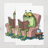 Frosch und Bildung Einladung (Vorne/Hinten)