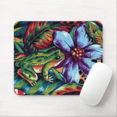 Frosch und Blume 2 Mousepad (Mit Mouse)