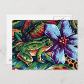 Frosch und Blume 2 Postkarte (Vorne/Hinten)