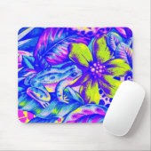 Frosch und Blume 2i Mousepad (Mit Mouse)