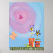 Frosch und Blume Poster (Vorne)