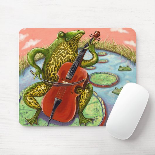 Frosch und Cello Mousepad (Mit Mouse)
