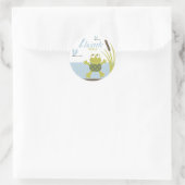 Frosch und Dragonfly Danke Runder Aufkleber (Tasche)