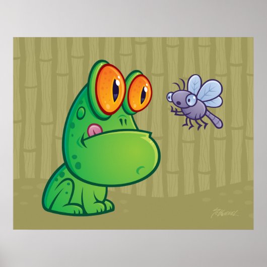 Frosch und Dragonfly Poster (Vorne)