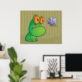 Frosch und Dragonfly Poster (Heimbüro)