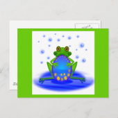 Frosch und Eier Postkarte (Vorne/Hinten)
