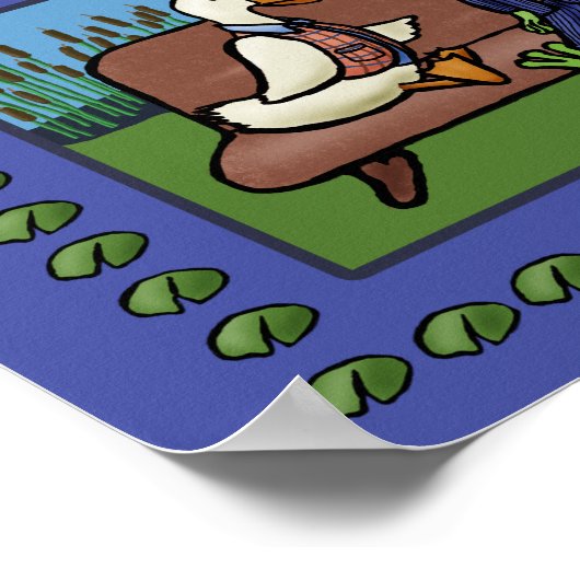 Frosch und Ente Poster (Ecke)
