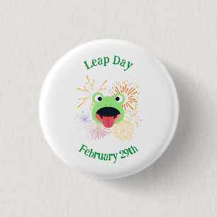 Frosch- und Feuerwerkdesign Button