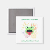Frosch- und Feuerwerkdesign Magnet (Vorderseite/Rückseite)