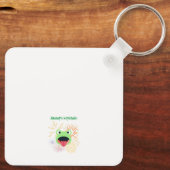 Frosch- und Feuerwerkdesign Schlüsselanhänger (Rückseite)