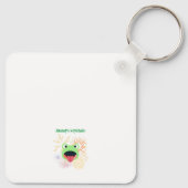 Frosch- und Feuerwerkdesign Schlüsselanhänger (Rückseite)