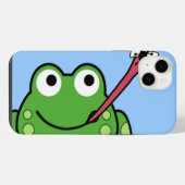 Frosch und Fliege iPhone Hülle (Rückseite (Horizontal))