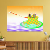 Frosch und Fliege Leinwanddruck (Insitu (Wohnzimmer))