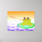 Frosch und Fliege Leinwanddruck (Vorderseite)