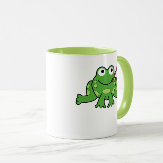 Frosch und Fliege Tasse (VorderseiteRechts)