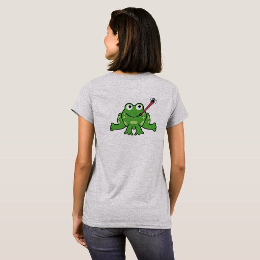 Frosch und Fliegen T-Shirt (Schwarz voll)